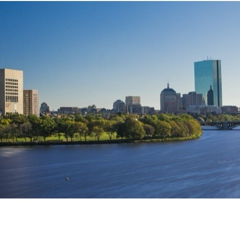 Massachusetts General Hospital Boston skyline and Charles River